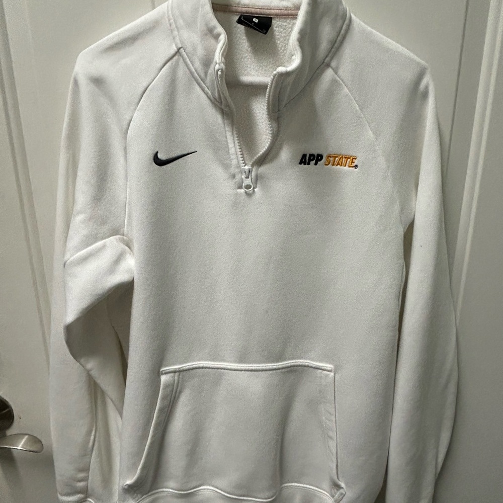 Nike White App State Pullover